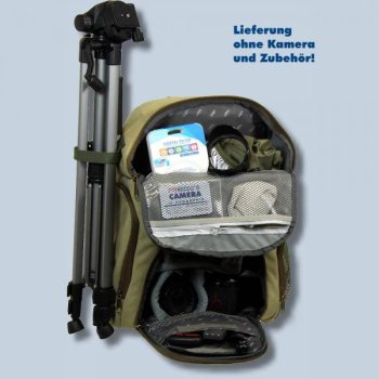 Fotorucksack für Sony Alpha 6000 7 MII 6300 6500 u.a. Backpack Rucksack Fototasche Kalahari khaki k69k - 2